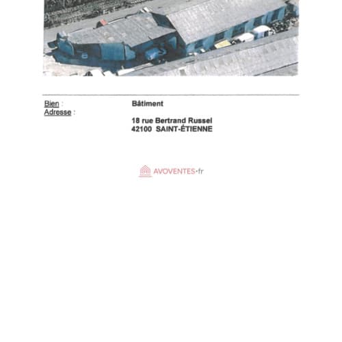 Photo du bien : Local commercial 407 m² à Saint-Étienne (42) – vente au tribunal le 3 décembre 2026